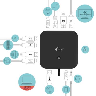 i-tec I-TEC USB-C Dual Display Docking Station USB-C dockingstation i-tec I-TEC USB-C Dual Display Docking Station USB-C dockingstation