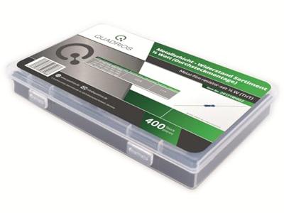 Quadrios 201711P002 201711P002 Metaalfilmweerstand assortiment Axiaal bedraad 0.25 W 1 % 400 stuk(s) Quadrios 201711P002 201711P002 Metaalfilmweerstand assortiment Axiaal bedraad 0.25 W 1 % 400 stuk(s)