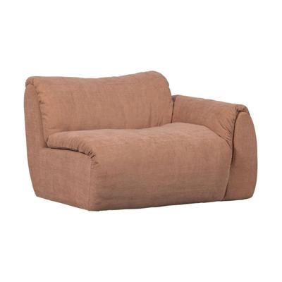 Woood Baggy 1-zitsbank met arm links chenille Oudroze