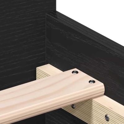 Bedframe zonder matras 90x200 cm spaanplaat zwart eikenkleurig