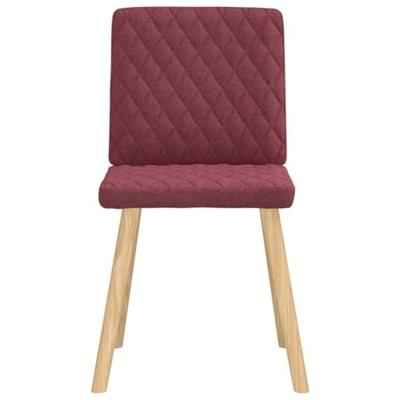 Eetkamerstoelen 4 st stof wijnrood