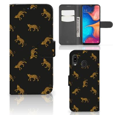 Telefoonhoesje | Met pasjeshouder | voor Samsung Galaxy A30 Leopards
