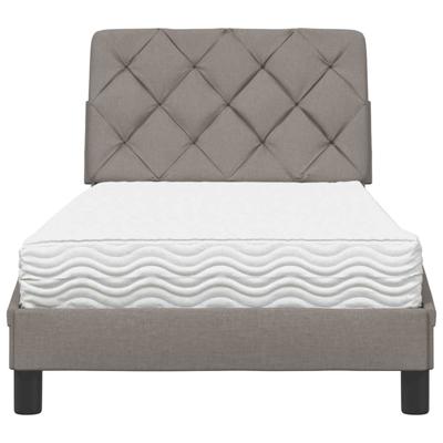 Bed met matras stof taupe 100x200 cm - thumbnail