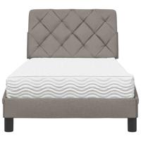 Bed met matras stof taupe 180x200 cm - thumbnail
