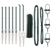 VidaXL Afrasteringspaal groen 10 x 0,4 m (50 mm mesh) staal en pvc - thumbnail