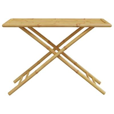 5-delige Bistroset inklapbaar met kussens bamboe donkergrijs