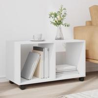 Rolkast 72x33x42,5 cm bewerkt hout wit - thumbnail