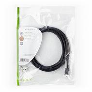 USB 2.0-Kabel | A Male - Mini 5-Pins Male | 3,0 m | Zwart - thumbnail