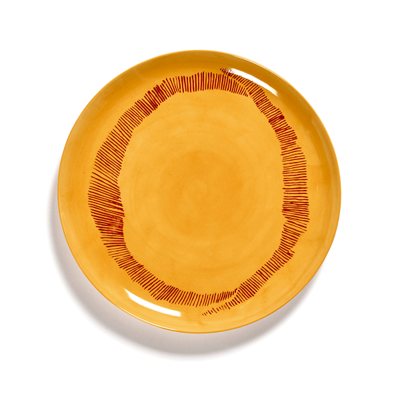 SERAX - Feast by Ottolenghi - Bord L 26x26cm Sunny Yellow Swirl-S SERAX - Feast by Ottolenghi - Bord L 26x26cm Sunny Yellow Swirl-S