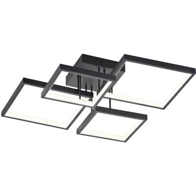 LED Dimbare Plafondlamp 24W - Warm Wit 3000K - Vierkant - Mat Zwart