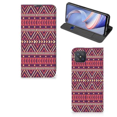 OPPO Reno4 Z 5G | Hoesje met Magneet | Aztec Paars OPPO Reno4 Z 5G | Hoesje met Magneet | Aztec Paars