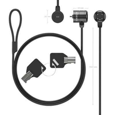 Veiligheidskabel Aisens ASLK-D40K04-BK 1,5 m