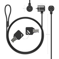 Veiligheidskabel Aisens ASLK-D40K04-BK 1,5 m - thumbnail