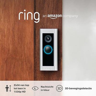 ring 8VRCPZ-0EU0 Video-deurintercom via WiFi Video Doorbell Pro 2 WiFi Buitenunit voor Nikkel (mat) ring 8VRCPZ-0EU0 Video-deurintercom via WiFi Video Doorbell Pro 2 WiFi Buitenunit voor Nikkel (mat)
