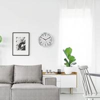 TFA Dostmann 60.3546.02 Wandklok Zendergestuurd 25 cm x 4 cm Aluminium (geborsteld) - thumbnail