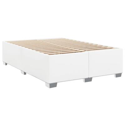 Bedframe kunstleer wit 140x200 cm - thumbnail