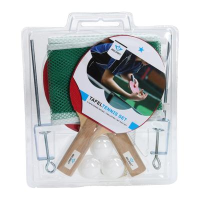 Angel Sports Tafeltennis Set met Netpost/3 Ballen/2 Bats