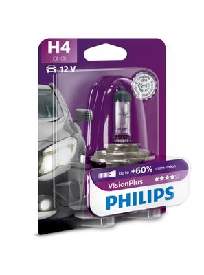 Philips Hoofdlamp h-4 vision plus 12 volt 1 blister