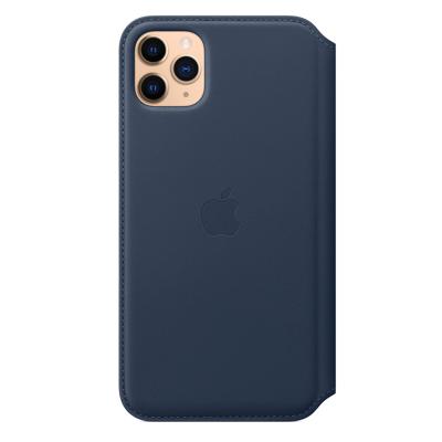 Apple leather Folio case iPhone 11 Pro Max Deep Sea Blue