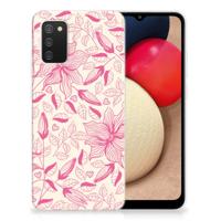 Samsung Galaxy A02s | TPU Case | Pink Flowers - thumbnail