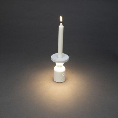 KonstSmide Oplaadbare tafellampNantes wit voor kandelaar - 7833-250