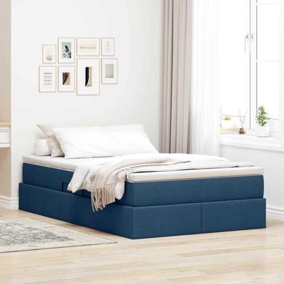 Opbergbed met matras met matras Blauw 120 x 200 cm Polyester
