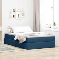 Opbergbed met matras met matras Blauw 120 x 200 cm Polyester - thumbnail