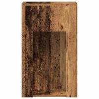 Computertorenstandaard met lade 30x44x74 cm oud houtkleurig - thumbnail