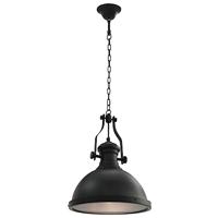 Plafondlamp rond E27 zwart - thumbnail