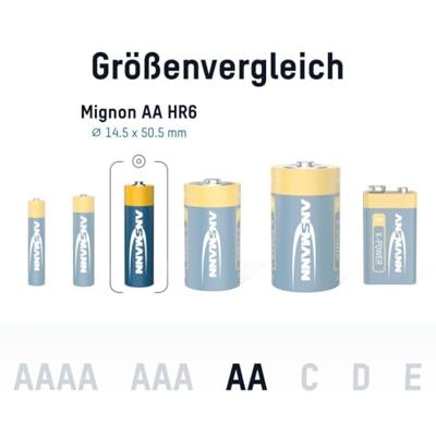 ANSMANN X-Power alkaline batterij Mignon AA LR6 Longlife alkaline batterij voor extreem hoge stroombehoefte (verpakking van 4)