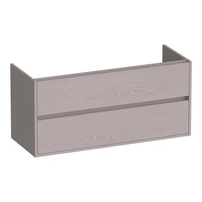 Brauer Adore - Onderkast - 120 cm - met 2 Softclose Lades Greeploos en 2 Sifon Uitsparingen - Timber Greige