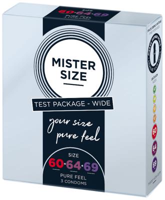 MISTER SIZE PasPakket 3 BREDERE Condooms (maten 60-64-69)