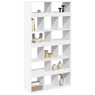 Kamerscherm 100x33x187,5 cm bewerkt hout wit - thumbnail