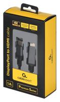 DisplayPort naar HDMI Kabel GEMBIRD CC-DP-HDMI-4K-6 (1,8 m) 4K Ultra HD - thumbnail