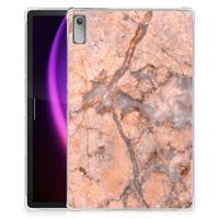 Lenovo Tab P11 Gen 2 Tablet Back Cover Marmer Oranje - thumbnail