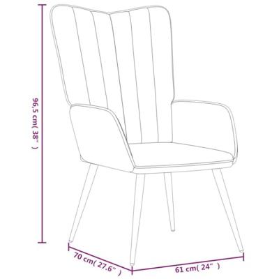 Relaxstoel met voetenbank fluweel donkergroen