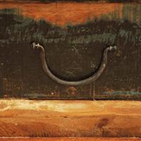 Salontafel met opbergruimte vintage stijl gerecycled hout - thumbnail