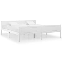 Bedframe massief grenenhout wit 180x200 cm - thumbnail