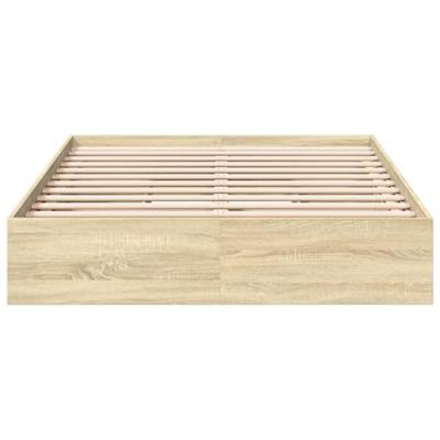 Bedframe met lades bewerkt hout sonoma eikenkleurig 120x200 cm