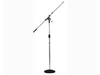 Showgear microfoonstatief op baseplate zilver - thumbnail