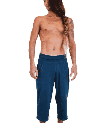Yogabroek 'Shaolin' Driekwart Man Navy S