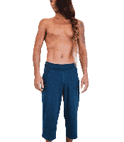 Yogabroek 'Shaolin' Driekwart Man Navy S - thumbnail