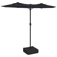 VidaXL Parasol dubbel dak met led's 316x145 cm zwart - thumbnail
