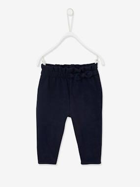 Molton babybroek met elastische taille inkt