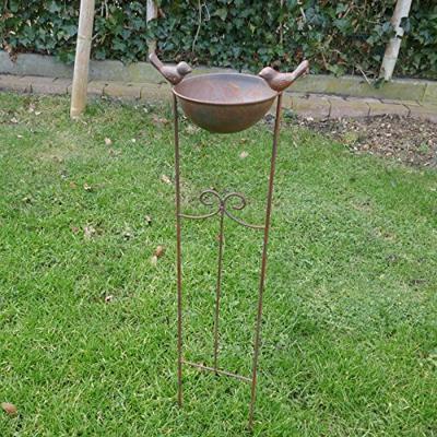 Vogelbad kom op prikker ø 20 cm H76 cm - metaal Vogelbad kom op prikker ø 20 cm H76 cm - metaal