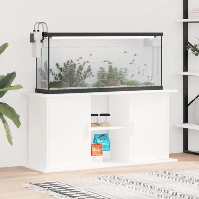 Aquariumstandaard 121x41x58 cm bewerkt hout wit