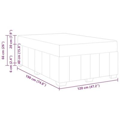 Bedframe met matras Donkerbruin 120 x 190 cm Stof