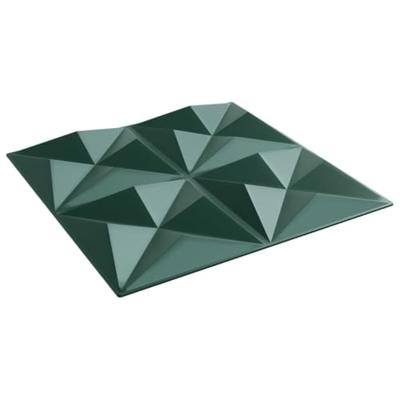 VidaXL 12 st wandpanelen origami 3 m² 50x50 cm xps groen