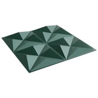 VidaXL 12 st wandpanelen origami 3 m² 50x50 cm xps groen - thumbnail