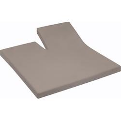 Cinderella topdek hoeslaken tot 15cm bi-inkeping enkel jersey 160x200/210 taupe